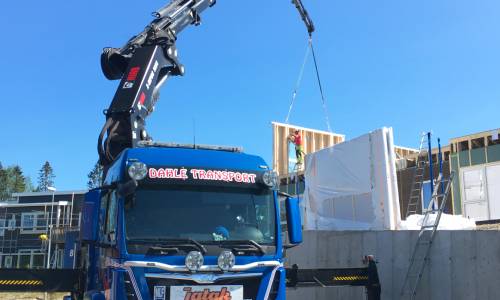 Transport og montering av huselementer