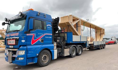 Transport og montering av huselementer